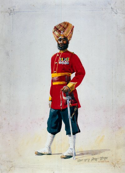Soldato dei 35° Sikh, Subadar, illustrazione per 